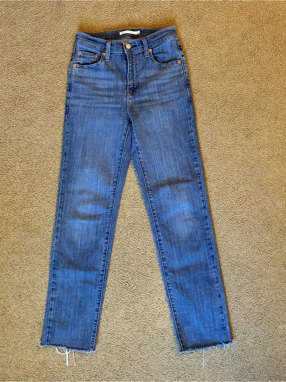 Levi's Jeans Womens 26x32 Blue Cotton Denim Skinny High-Rise Faded Stretch Pants